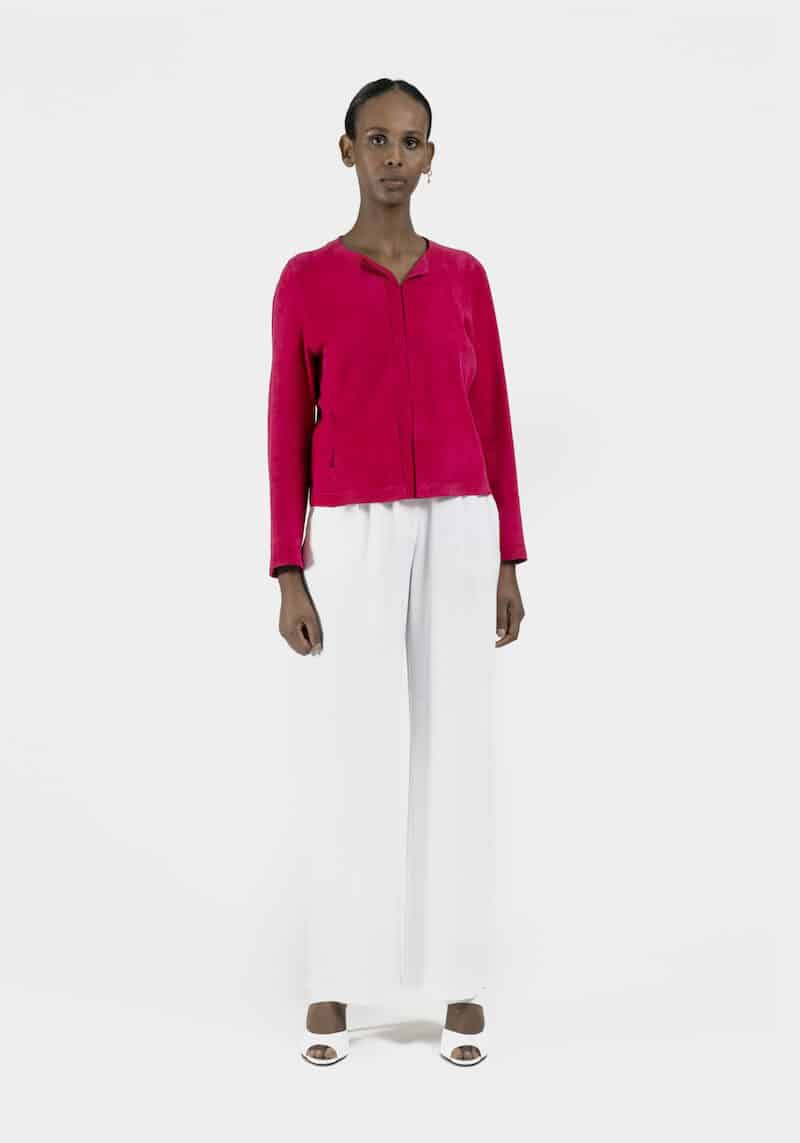 Maeva-jacket-suede-fuschia-front