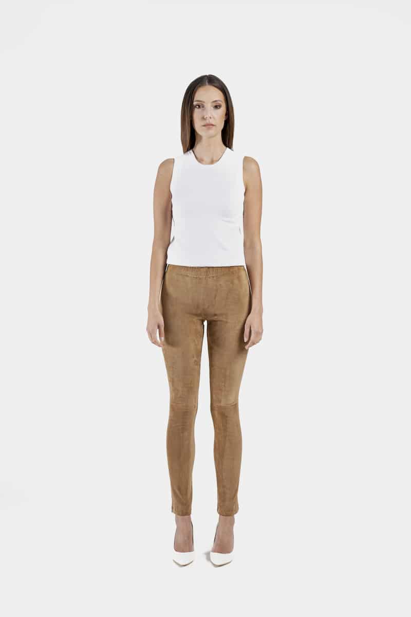 Versace Jeans Couture Logo Band Stretch-Velvet Leggings | Neiman Marcus