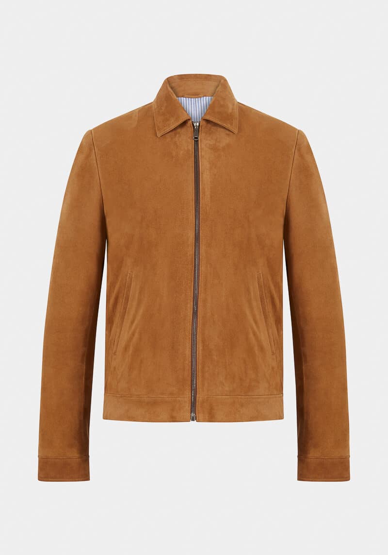 Hamilton-jacket-blouson-shirt-collar-elegant-light-suede-velvet-brown-hazelnut