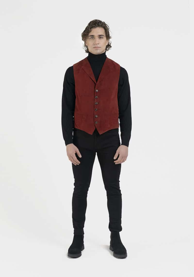 Ralph-gilet-daim-rouge-dev