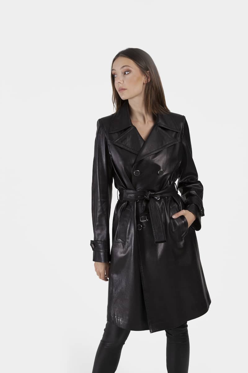 manteau en cuir d agneau femme