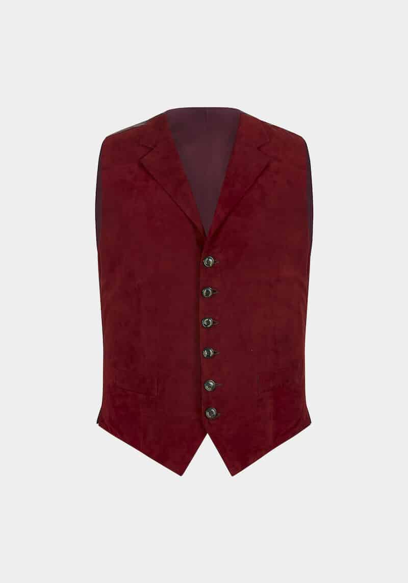 ralph-gilet-daim-velours-col-revers-classe-elegant-rouge