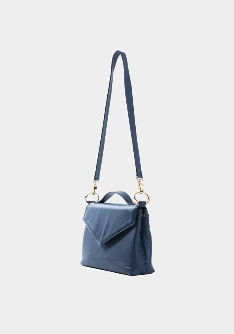 Sac à Main Cuir de Luxe Personnalisable - Le New Bleu d' Anjou