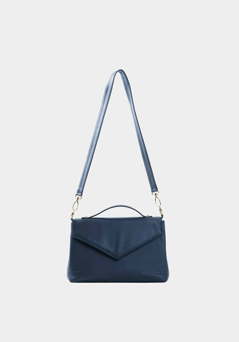 Sac à Main Cuir de Luxe Personnalisable - Le New Bleu d' Anjou