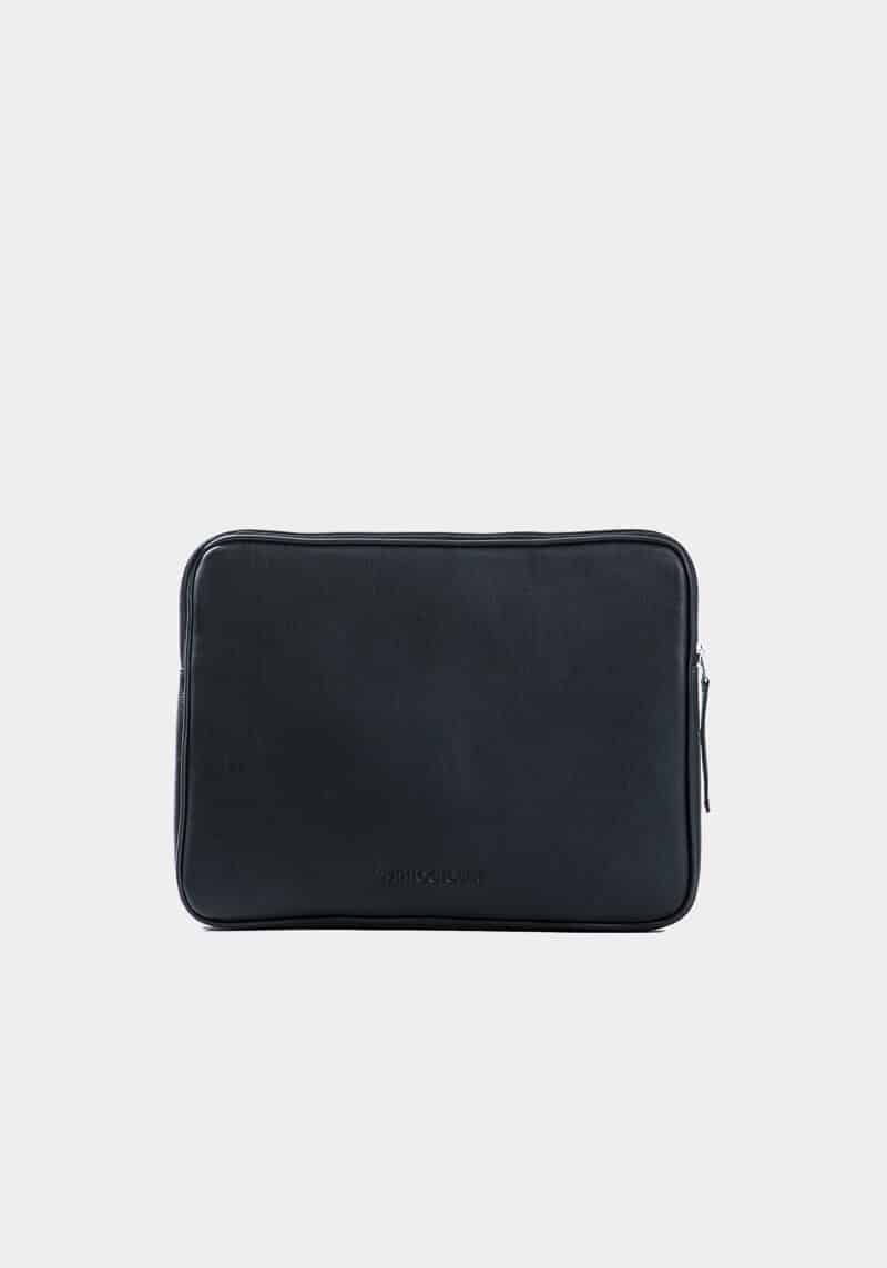 Genuine leather-real-luxury-black-face-laptop-sleeve