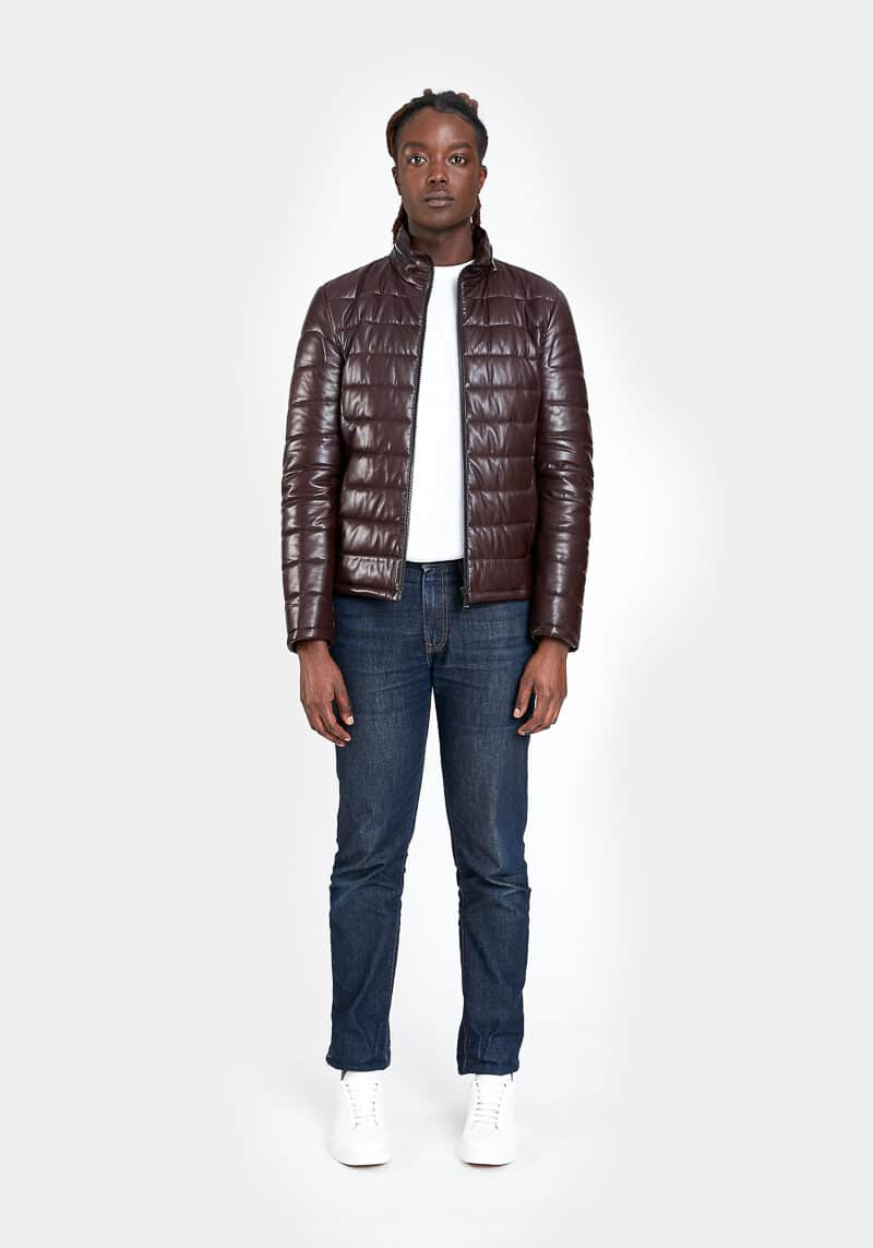 Peter-jacket-down-jacket-comfort-warm-light-leather-lamb-brown-face