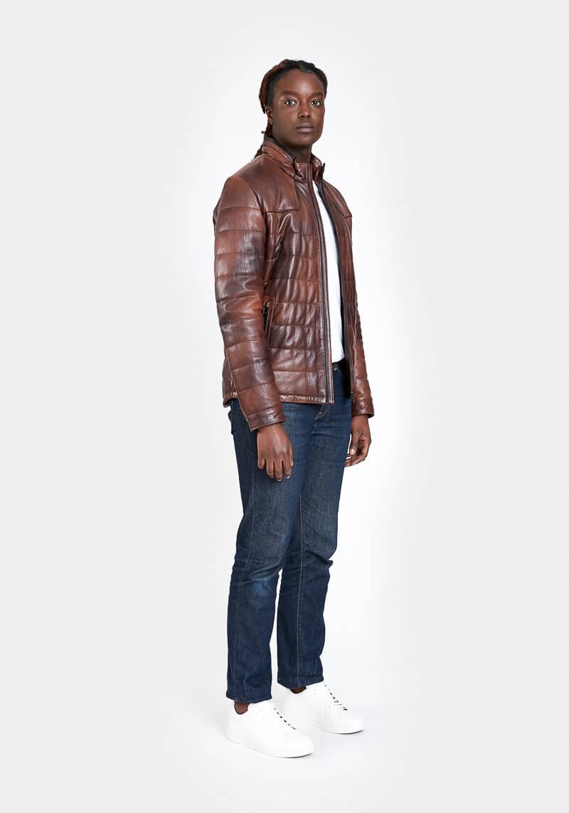 Samuel-jacket-down-jacket-comfort-warm-light-leather-lamb-brown-side