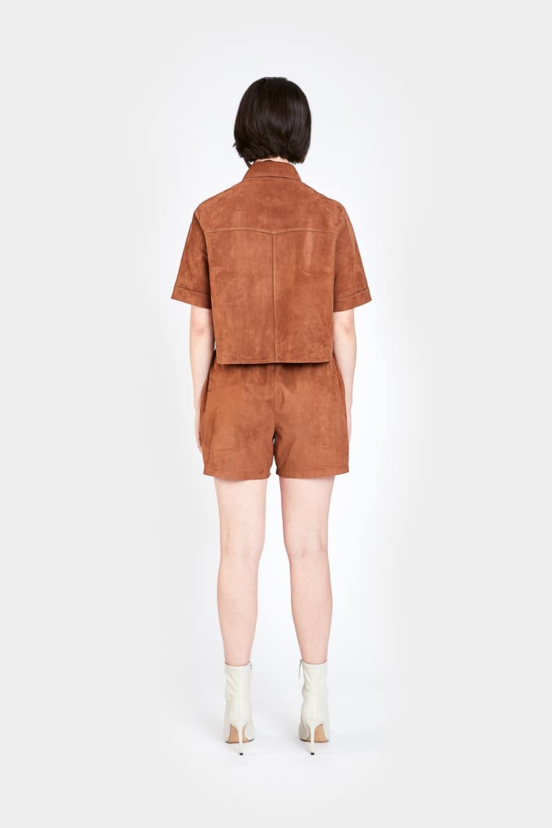 Cléa-shorts-comfort-suede-velvet-brown-back