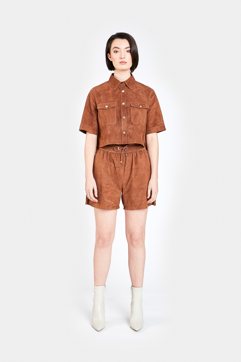 Cléa-shorts-comfort-suede-velvet-brown-face