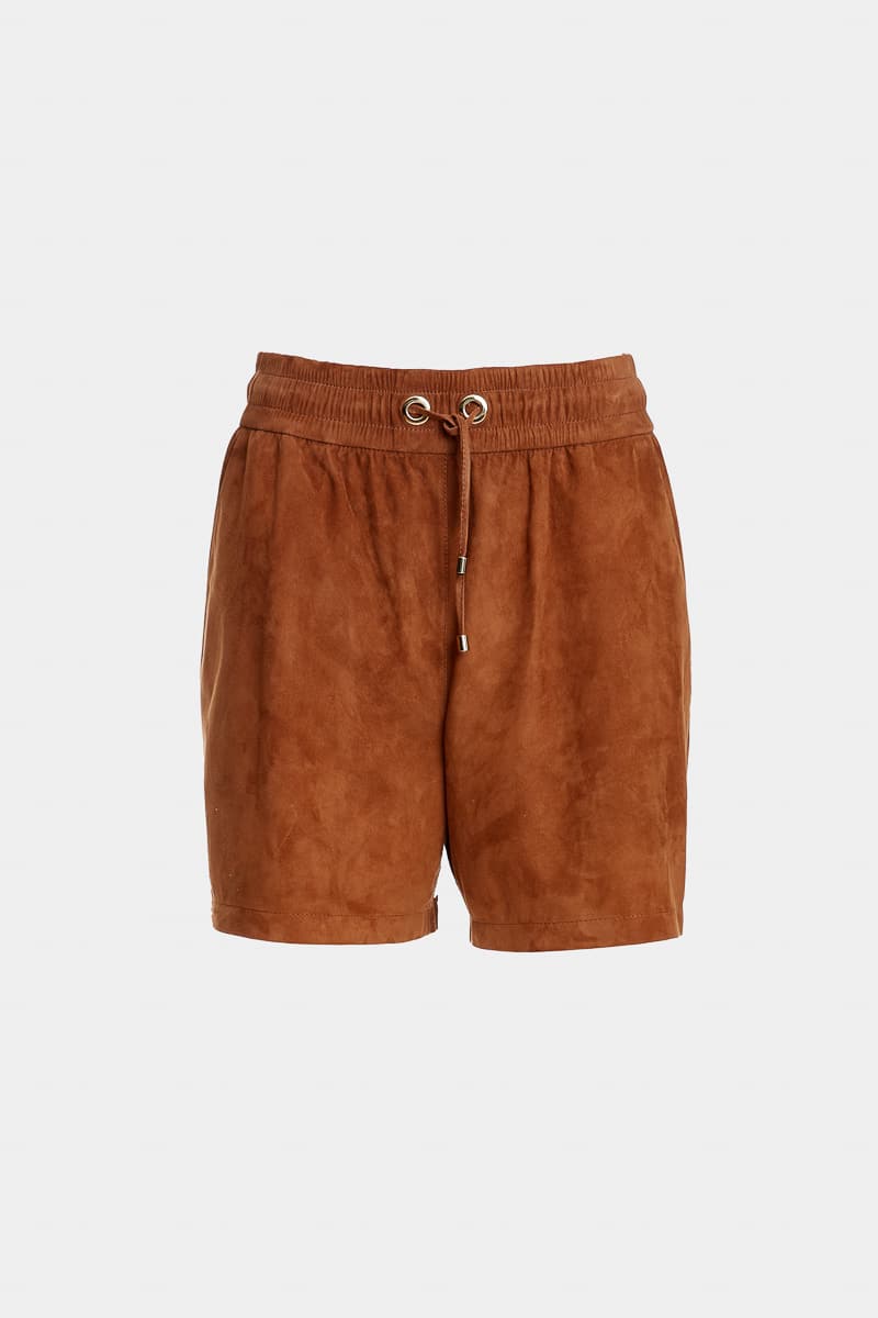 Cléa-short-comfort-gamuza-terciopelo-marrón