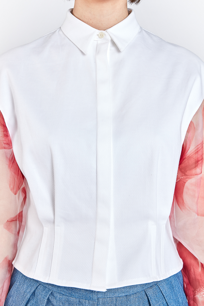 Gabriella-chemise-elegante-coton-organza-soie-motif-fleur-closeup