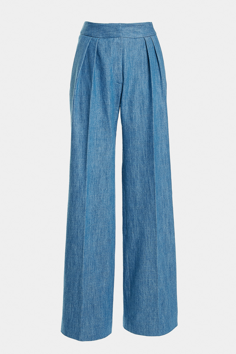 Loredana-pantalon-taille-haute-oversize-coton-bleu-2