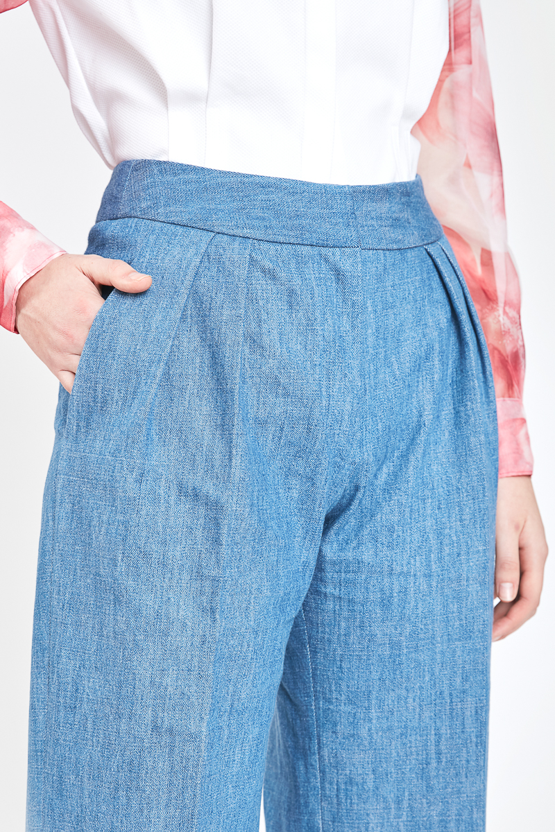Loredana-pantalon-taille-haute-oversize-coton-bleu-closeup