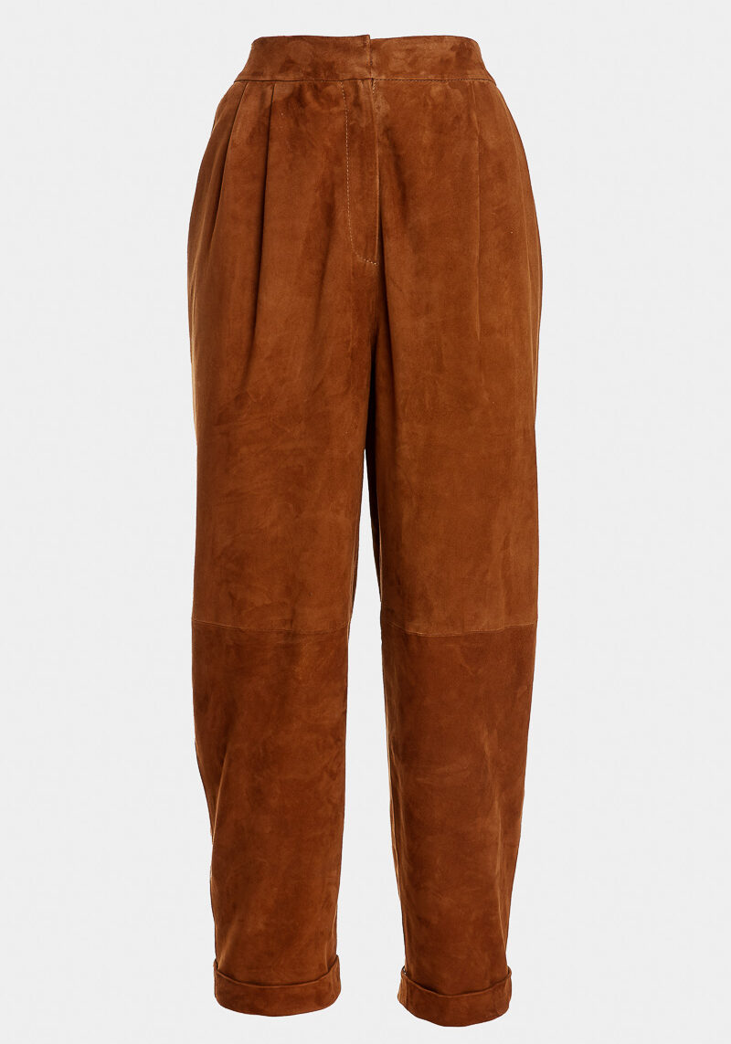 Louane-pantalón-oversize-light-comfort-gamuza-terciopelo-marrón