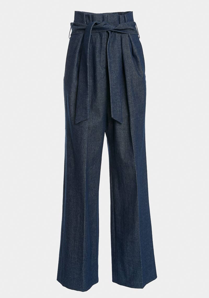 Lisa-pantalon-cintura-alta-oversize-cinturon-algodon-azul