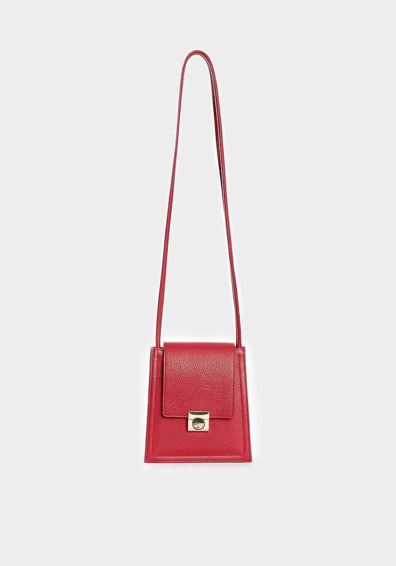 Luna-mini-sac-a-main-elegant-leger-cuir-veau-pleine-fleur-rouge-face
