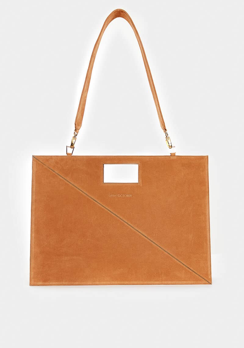 Bolso-tote-geometrico-terra-piel-de-ternero-plena-grano-gamuza-marron-face