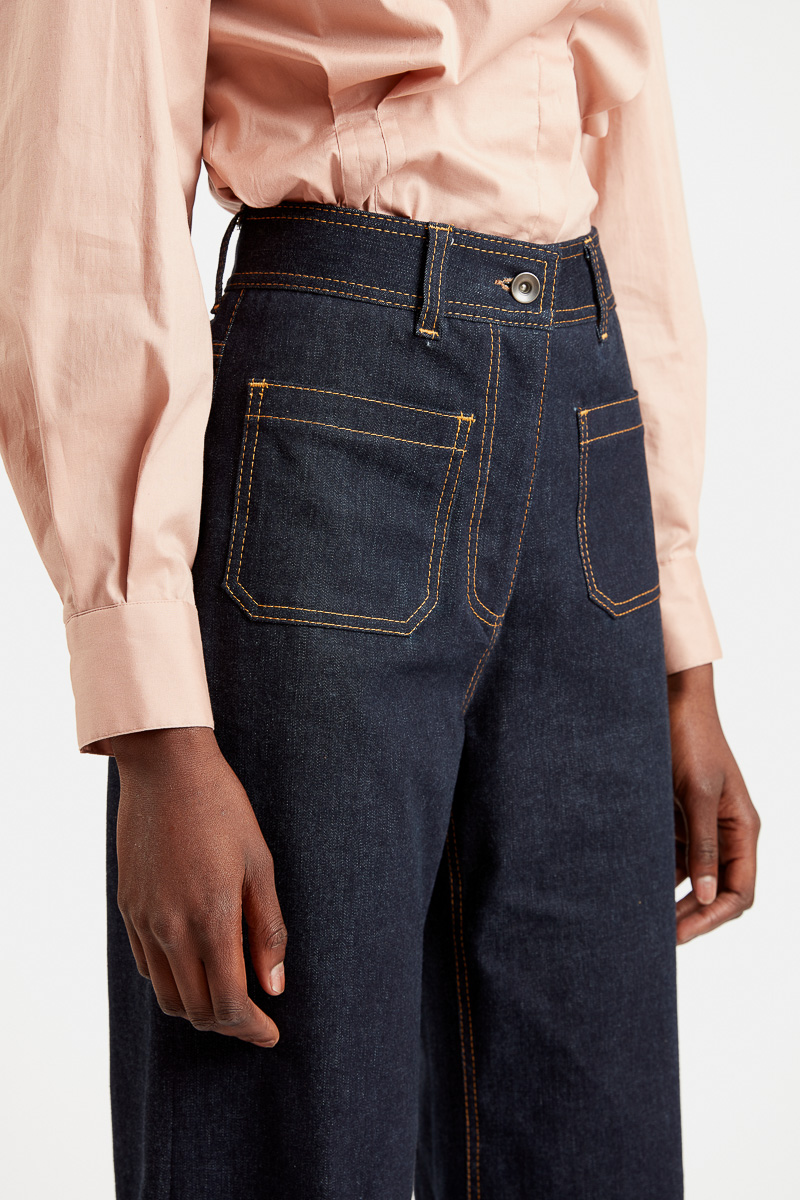 Filippa-broek-jeans-denim-marineblauw-high-waist-fit-olifant-benen-trendy-29thoctober-2