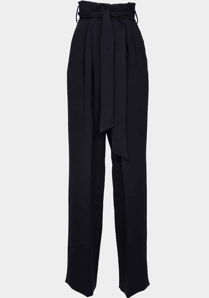 Lisa-wide-pants-high-waist-corset-darts-belt-tie-stretch-fabric-black-elegant-chic-29thoctober