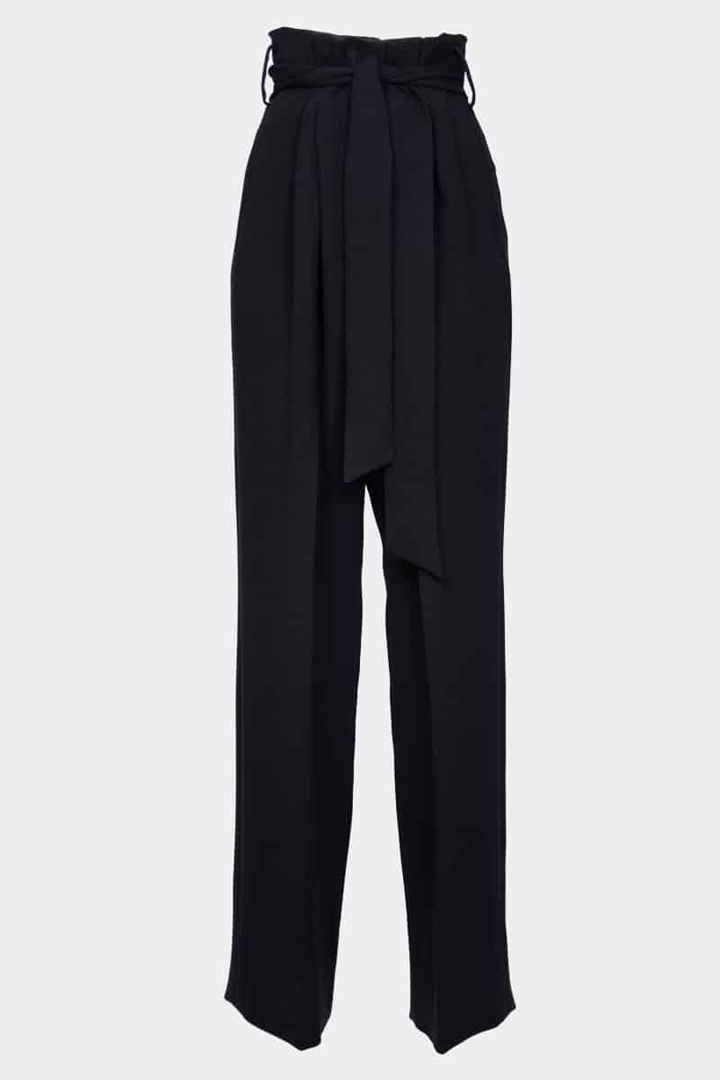 Lisa-wide-pants-high-waist-corset-darts-belt-tie-stretch-fabric-black-elegant-chic-29thoctober