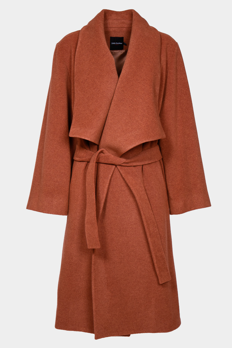 Yamanaka-manteau-laine-orange-large-manche-col-ceinture-poches-style-kimono-japonais-confortable-0