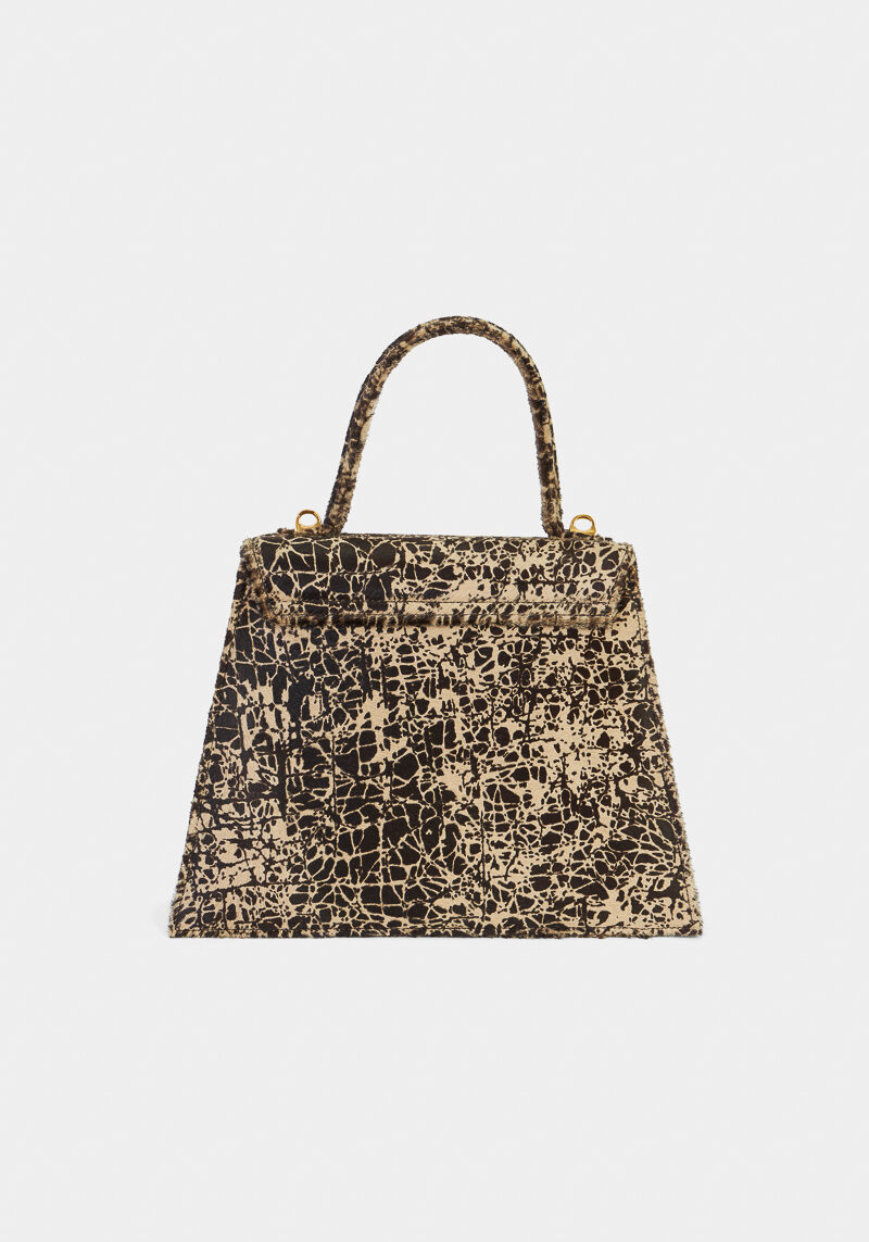 Artemis-mini-sac-a-main-cuir-poulain-pleine-fleur-velours-noir-marbré