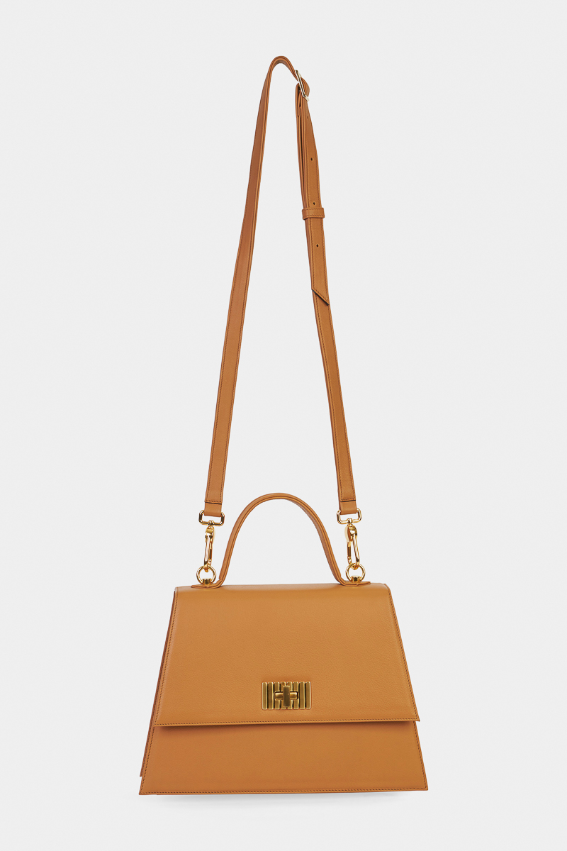 Artemis-sac-a-main-cuir-veau-pleine-fleur-camel-luxe