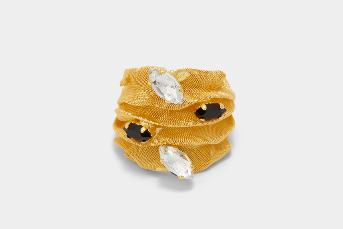 bague-plaqué-or-cristaux-swarovski-noir-blanc-design-luxe-ajustable-élégant