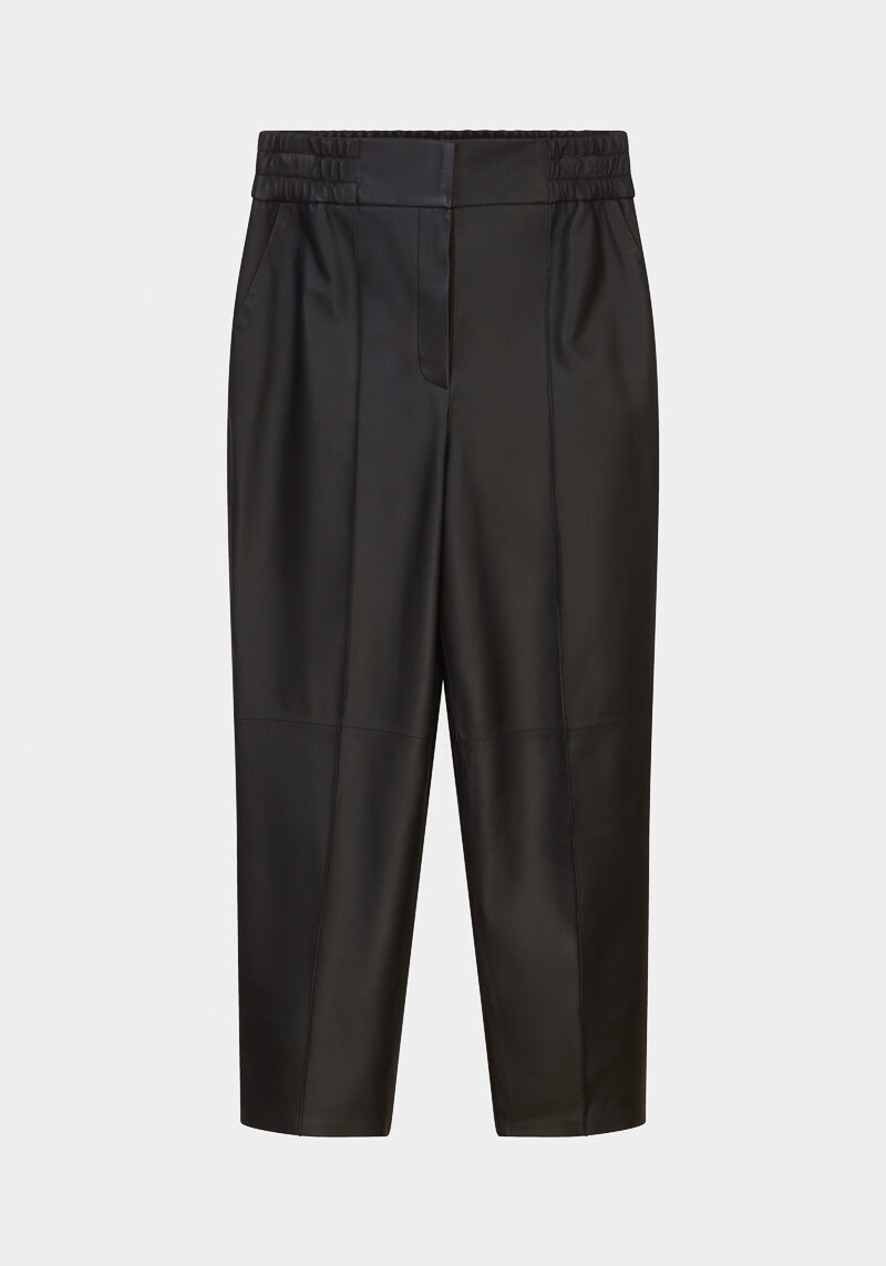Cali-pantalon-cuir-noir-mat-coupe-droite-ceinture-élastique-confort-élégant-design