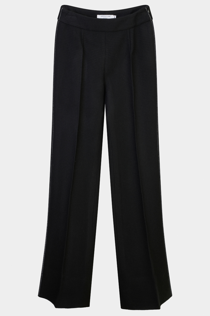 Lauren-pantalon-laine-noire-coupe-droite-large-confort-design-créateur-élégant-unique