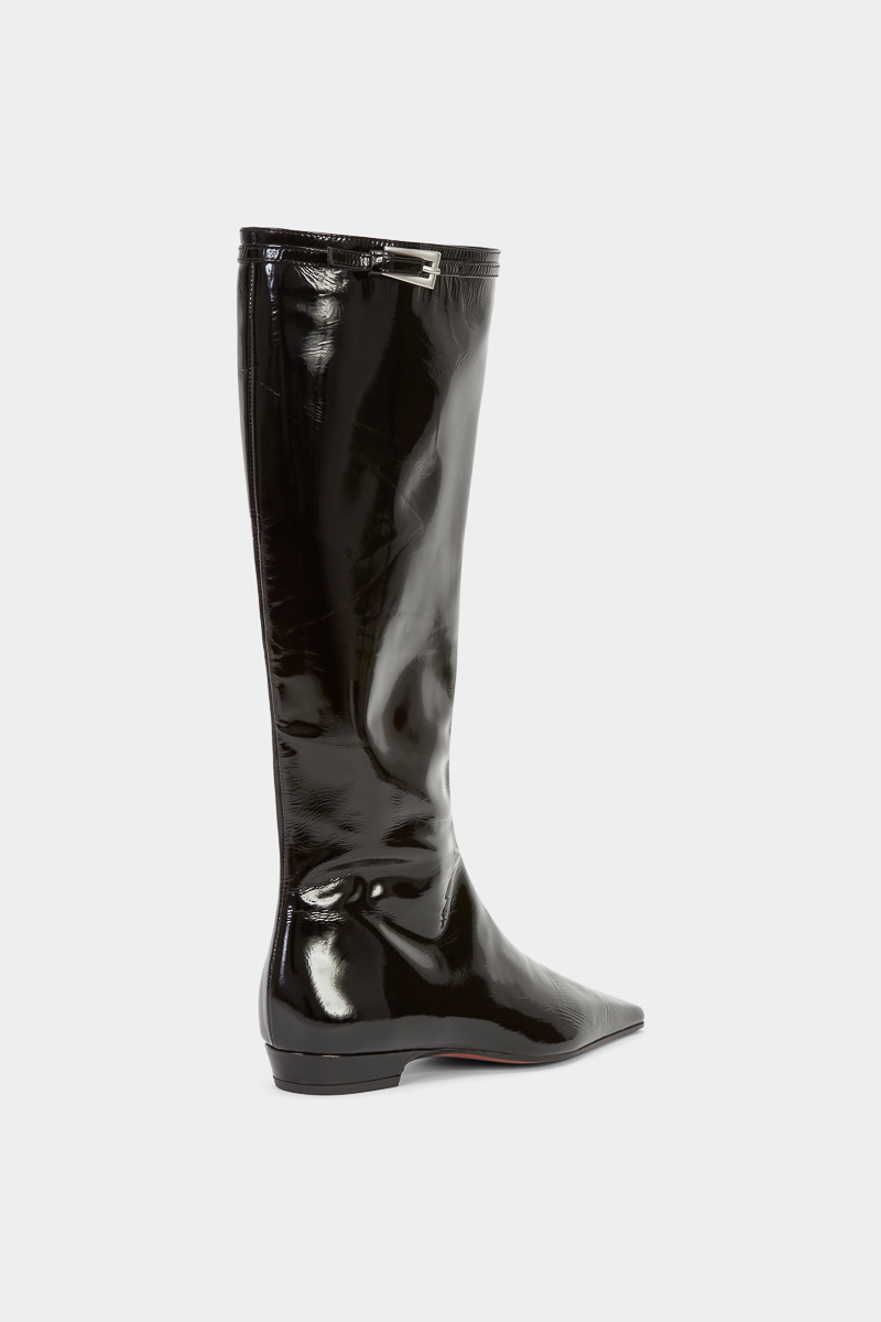 bottes-hautes-cuir-verni-noir-brillant-design-élégant-intemporel-unique