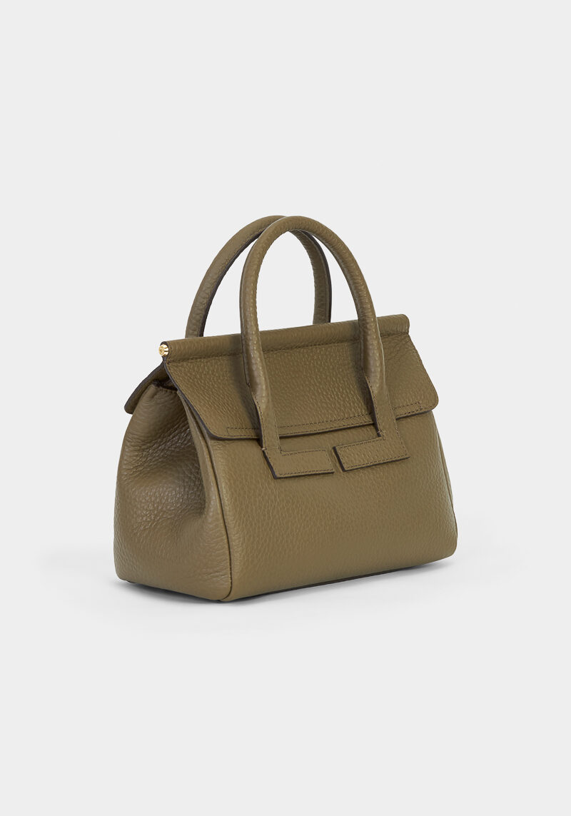 isa-sac-à-main-cuir-veau-pleine-fleur-vert-kaki-raffiné-élégant-luxe-intemporel